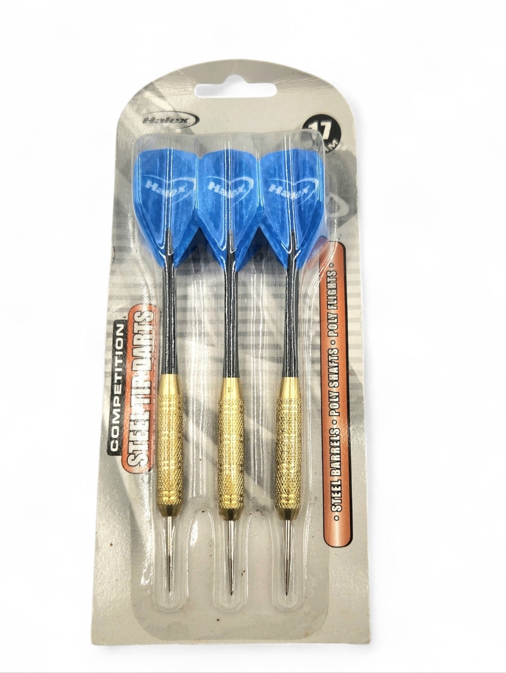 Halex 17 Gram Competition Dart Set Of 3 Steel Barrel Blue Flight